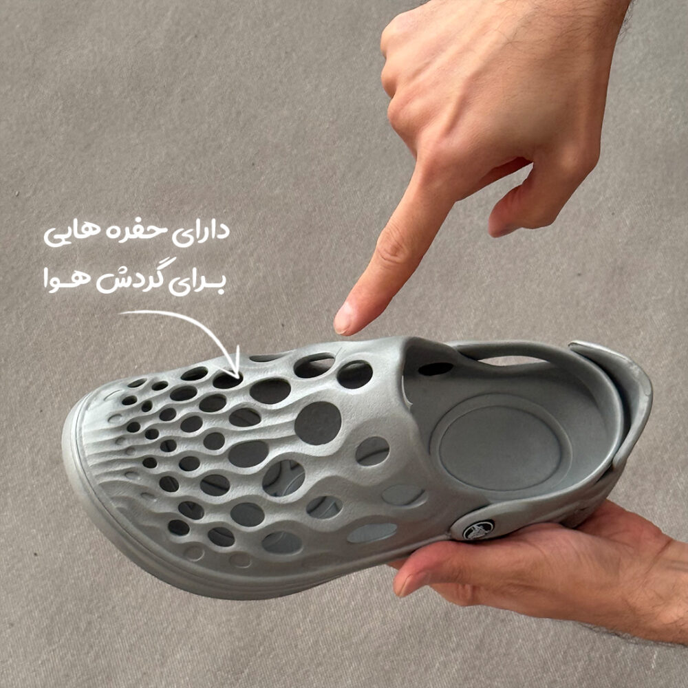 دمپایی مردانه مریخی رنگ طوسی - Image 10