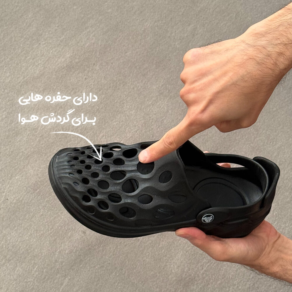 دمپایی مردانه مریخی رنگ مشکی - Image 3